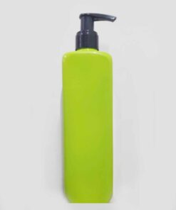 GREEN TALL SQUARE BOTTLE (PCR/PET) & 24MM GLOSSY LOTION/HAND WASH/FACEWASH PUMP 300ML