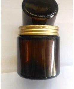 120ml Unique Candle Jars Amber Color Glass Jars For Candle Making - Golden Cap