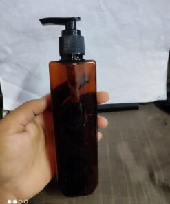 Clear Tall Square Bottle (PCR/PET) & 24mm Lotion/Hand Wash/Facewash Pump 200ml